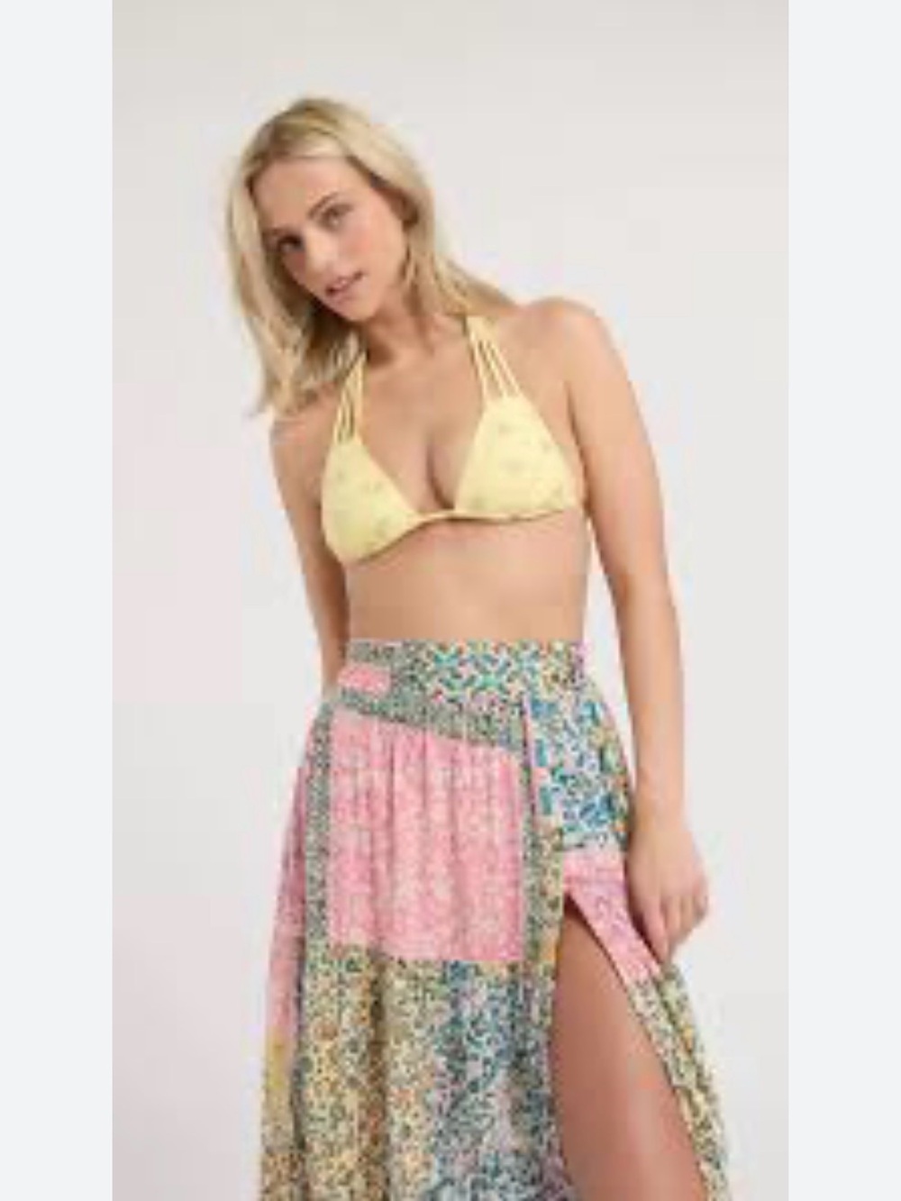 Angie Patchwork Meadow Maxi Skirt